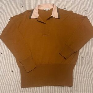 Madewell Colorblock Polo Sweater (small)